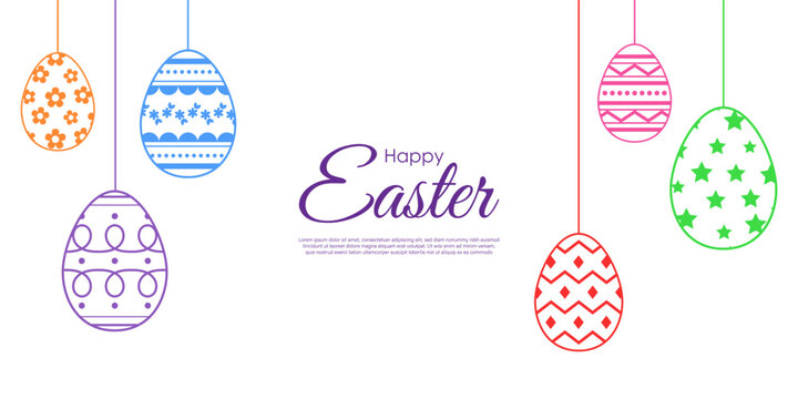 Vector illustration of Happy Easter wishes greeting © NAVIN