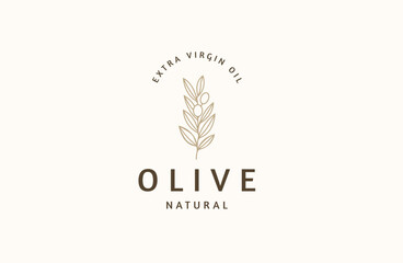 Olive logo icon design template flat. Natural extra virgin oil. beauty, cosmetic and food