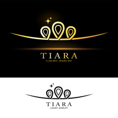 Icon Stylized Tiara. Vector Logo design, Luxury jewelry © elinka_art