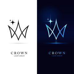 Icon Stylized Crown. Vector Logo design, Luxury jewelry © elinka_art