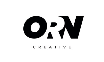 ORN letters negative space logo design. creative typography monogram vector