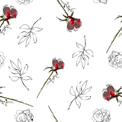 Colorful flowers. Vector Illustration for decoration cards, templates for valentine day, wedding, birthday, easter, baby design.
Design for paper, print, fabric, wallpaper, packaging, textile. Pattern