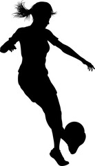 Female Soccer Football Player Woman Silhouette © Christos Georghiou
