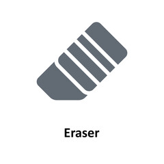 Eraser Vector  Solid Icons. Simple stock illustration stock