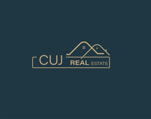 CUJ Real Estate and Consultants Logo Design Vectors images. Luxury Real Estate Logo Design