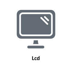 Lcd Vector  Solid Icons. Simple stock illustration stock