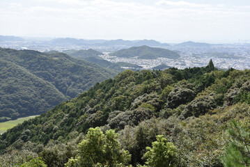 Fototapeta premium 書写山円教寺 境内から姫路市内遠望 兵庫県姫路市