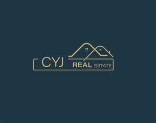 CYJ Real Estate and Consultants Logo Design Vectors images. Luxury Real Estate Logo Design