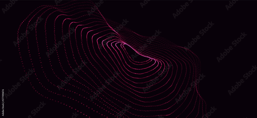 Poster abstract vector technology background. big data digital code. futuristic dots background. vector ill