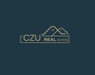 CZU Real Estate and Consultants Logo Design Vectors images. Luxury Real Estate Logo Design - obrazy, fototapety, plakaty