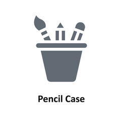 Pencil Case Vector  Solid Icons. Simple stock illustration stock