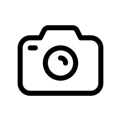 Editable vector photo digital camera icon. Black, line style, transparent white background. Part of a big icon set family. Perfect for web and app interfaces, presentations, infographics, etc