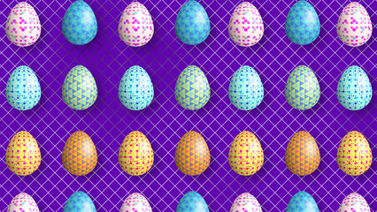 decorated Easter egg wall illustration