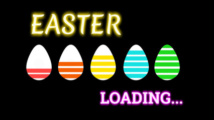 Easter loading concept illustration with egg shape