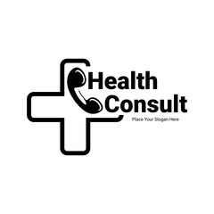 Logo on white background. Medical consulting logo designs for health service and clinic symbols