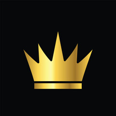 gold, crown, icon, vector, illustration, design, logo, template, flat, trendy,collection