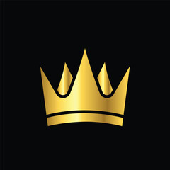 gold, crown, icon, vector, illustration, design, logo, template, flat, trendy,collection