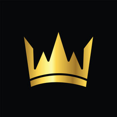 gold, crown, icon, vector, illustration, design, logo, template, flat, trendy,collection