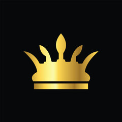 gold, crown, icon, vector, illustration, design, logo, template, flat, trendy,collection