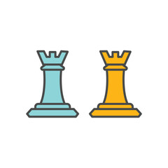 chess, icon,color, vector, illustration, design, logo, template, flat, trendy,collection