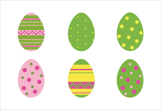 set of eggs vector
