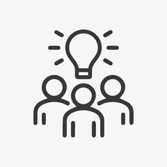 Business idea vector icon. Idea, innovation vector illustration. Creativity flat style illustration