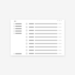Email Site Wireframe, Webpage prototype Vector Illustration.