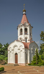 Church of St. Nicholas Wonderworker and Cathedral of Kazan Icon of Mother of God at Fortress mountain in Stavropol. Russia