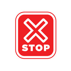 stop sing, icon, color, vector, illustration, design, logo, template, flat, trendy,collection