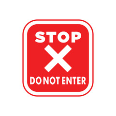 Obraz premium stop sing, icon, color, vector, illustration, design, logo, template, flat, trendy,collection