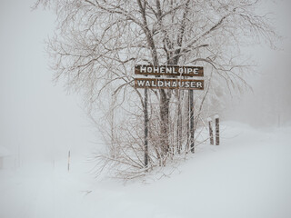 sign in the snow