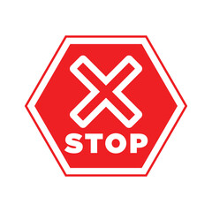 stop sing, icon, color, vector, illustration, design, logo, template, flat, trendy,collection