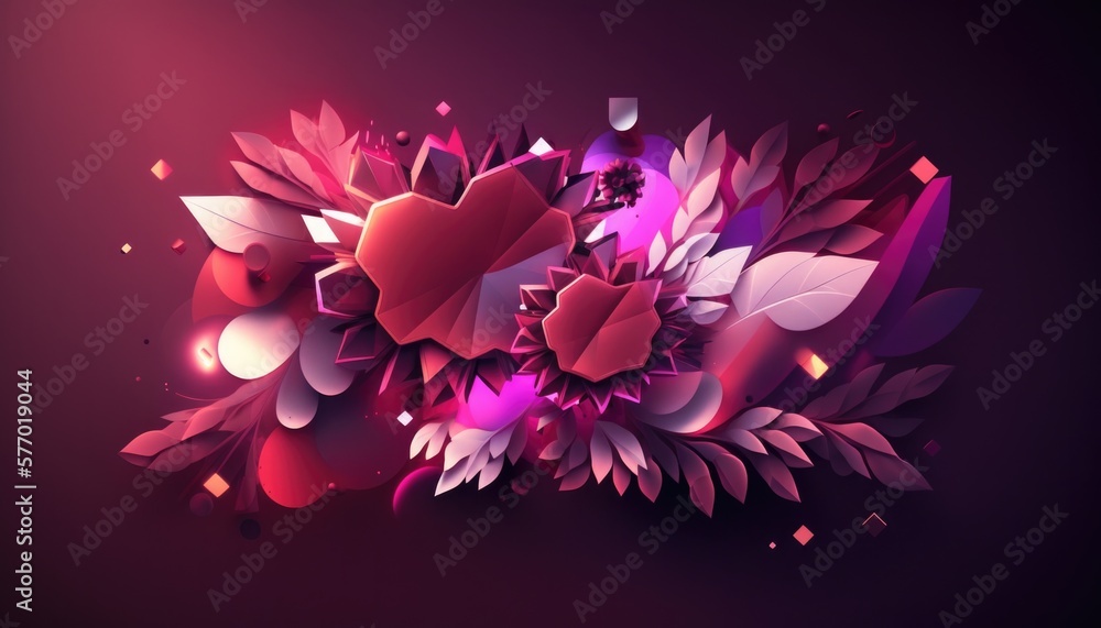 Poster a bunch of flowers that are on a purple background with a red light behind them flowers computer gra
