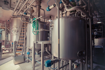 Stainless steel  reservoirs pipes, tanks for the modern milk