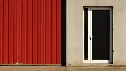 Access door to industrial building offices