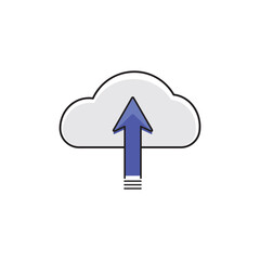 Upload speed icon vector illustration