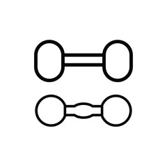 barbell, icon, line, vector, illustration, design, logo, template, flat, trendy,collection
