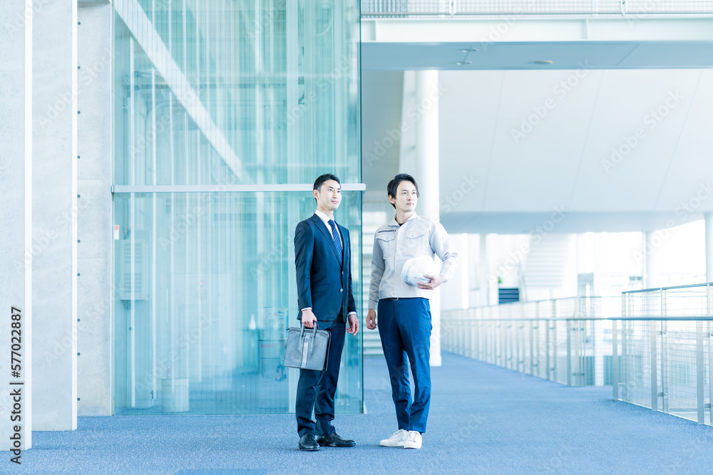 Poster 作業着を着た日本人男性