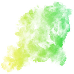  Green and Yellow Gradient Smoke Abstract Shape