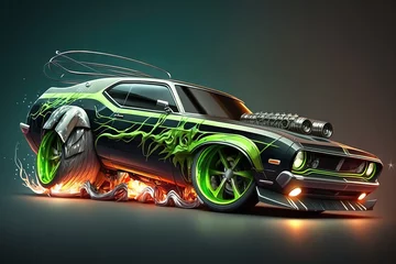 Foto op Canvas supercar, tuning cars in the style of hot wheels and rocket league, generative ai © Gizmo