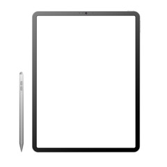 tablet and pen illustration transparent background for technology content