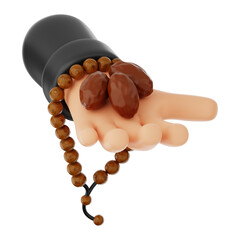 Premium Ramadan dates icon 3d rendering on isolated background