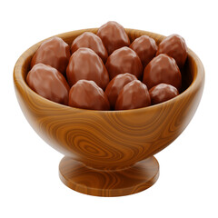 Premium Ramadan dates icon 3d rendering on isolated background