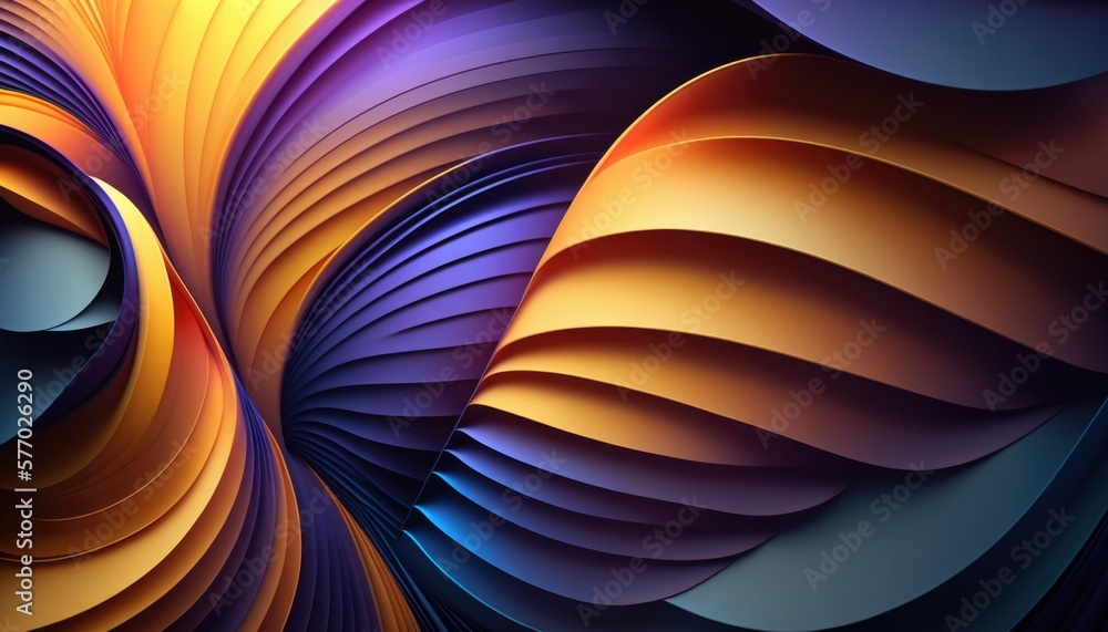 Poster a colorful abstract background with curves and curves in the center of the image with a blue colorfu