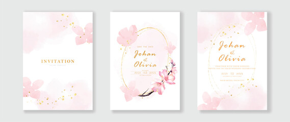 Luxury wedding invitation card background vector