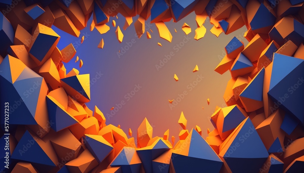 Poster a very colorful abstract background with a hole in the middle of it that is exploding octane rendere
