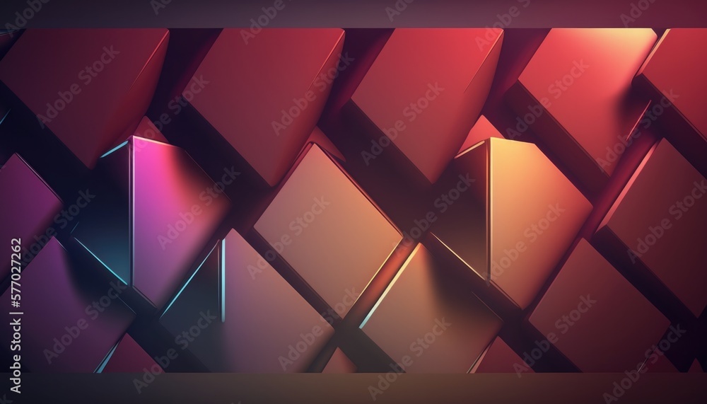 Poster a very colorful abstract background with a lot of squares and rectangles in it angular a 3d render g