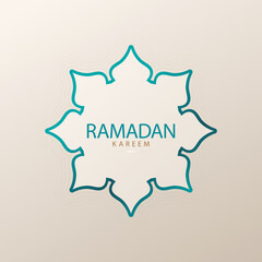 flat and unique Ramadan Kareem design 