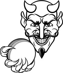 Devil Cricket Sports Mascot