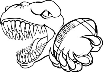 Dinosaur American Football Animal Sports Mascot